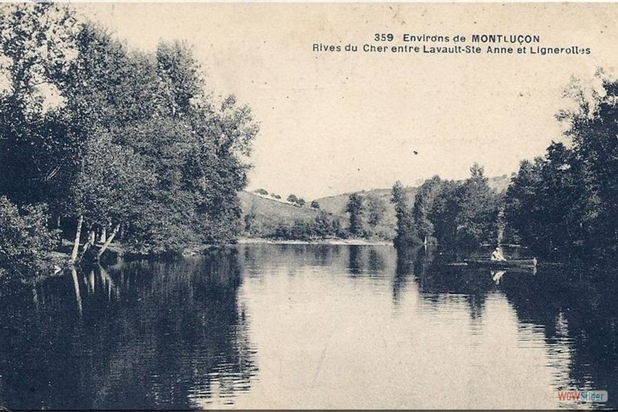 LIGNEROLLES - Rives du Cher entre Lavaut Sainte-Anne et Lignerolles